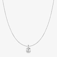 Ania Haie Tide Echo Silver Modern Bezel-Set Solitaire Necklace N072-01H