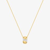 Ania Haie Tide Echo 14ct Gold Plated Puffed Rivulet Pave Necklace N072-03G