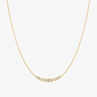 Ania Haie Luna Gaze 14ct Gold Plated Graduated Bezel-Set Chain N075-08G