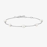 Ania Haie Miss Dainty Sterling Silver Shell Pearl Bracelet B065-01H