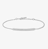 Ania Haie Vogue Maven Sterling Silver Pave Bar Bracelet B062-02H