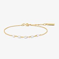Ania Haie Luna Gaze Gold Plated Quintet Marquise Cut Cubic Zirconia Bracelet B075-03G