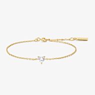 Ania Haie Starlit Drops Gold Plated Sparkle Heart Bracelet B074-01G