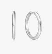 Ania Haie Vogue Maven Sterling Silver Medium Tube Hoop Earrings E062-03H