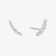 Ania Haie Miss Dainty Sterling Silver Bezel Beaded Stone Earrings E065-01H