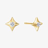 Ania Haie Sunny Sparkler 14ct Gold Plated Cubic Zirconia Star Stud Earrings E064-02G