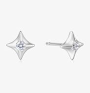 Ania Haie Sunny Sparkler Sterling Silver Cubic Zirconia Star Stud Earrings E064-02H