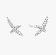 Ania Haie Heart Hunter Sterling Silver Cubic Zirconia Kiss Stud Earrings E057-02H