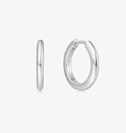 Ania Haie Vogue Maven Sterling Silver Tube Huggie Hoop Earrings E062-01H