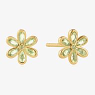 Ania Haie Ripple Joy 14ct Gold Plated Mint Green Floral Stud Earrings E073-06G
