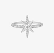 Ania Haie Miss Dainty Sterling Silver Cubic Zirconia Star Ring R065-02H