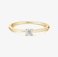 Ania Haie Sunny Sparkler 14ct Gold Plated Cubic Zirconia Stacking Ring R064-01G