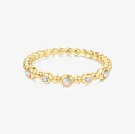 Ania Haie Sunny Sparkler 14ct Gold Plated Multi Stone Beaded Ring R064-05G