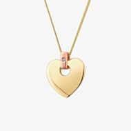 Clogau 9ct Two Colour Gold Cariad Heart Diamond Pendant Necklace CAHP