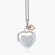 Clogau Silver 9ct Rose Gold Cariad Heart Locket Necklace SCLP