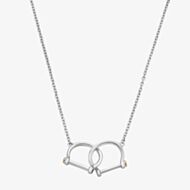 Clogau Sterling Silver & Rose Gold Royal Stirrup Horse Shoe Necklace 3SROY948
