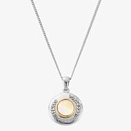 Clogau Sterling Silver Celebration Mother Of Pearl Topaz Pendant Necklace GWP PACK-3SCEL986