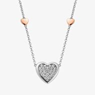 Clogau Two Colour Forever Yours Heart Necklace 3SFYO1008