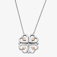 Clogau Tree of Life Sterling Silver Heart Necklace 3STOL0623