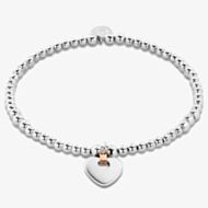 Clogau Cariad Silver Beaded Heart Affinity Bracelet 3SBB2S