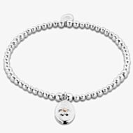 Clogau Forget Me Not Silver Beaded Flower Affinity Bracelet 3SAFF0622