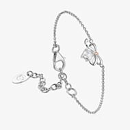 Clogau Silver 9ct Rose Gold Topaz Christmas Bow Bracelet 3SCGS0716