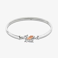 Clogau Welsh Dragon Silver 9ct Rose Gold Bangle Bracelet 3SD005BG