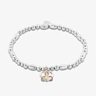Clogau Dwynwen Silver 9ct Rose Gold Opal Heart Affinity Bead Bracelet 3SBB103R