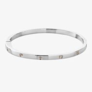 Clogau Ladies Insignia Sterling Silver Slim Bangle 3SINS852