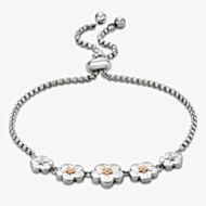 Clogau Sterling Silver & Rose Gold Forget Me Not Flower Toggle Bracelet 3SFMN904