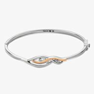 Clogau Sterling Silver Natures Wonder White Topaz Waterfall Bangle 3SSWF883