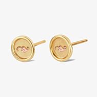 Clogau 9ct Two Colour Gold Insignia Stud Earrings GTOL0327