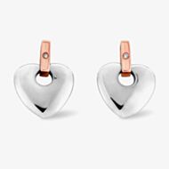 Clogau Silver 9ct Rose Gold Cariad Diamond Earrings 3SCE010