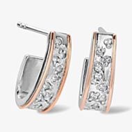 Clogau Cariad Sparkle Half Hoop Earrings 3SCCBE01
