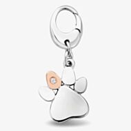 Clogau Insignia Two Tone Paw Print Topaz Charm 3SPWP0774