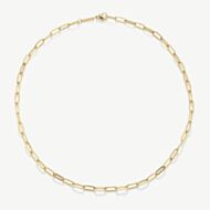 D.Louise Yellow Gold Tone Plated Stainless Steel Paperclip Chain GN-010