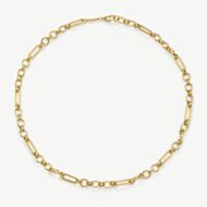 D.Louise Yellow Gold Tone Plated Stainless Steel Eternal Link Chain NAN-06