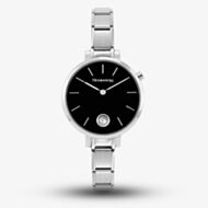 Nomination Ladies Composable Time Black Cubic Zirconia Dial Bracelet Watch 076033/012
