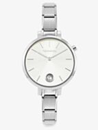 Nomination Ladies Composable Time Silver Tone Cubic Zirconia Dial Bracelet Watch 076033/017