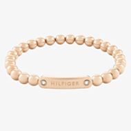 Tommy Hilfiger Ladies Rose Gold Tone Beaded Bracelet 2780936