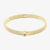 Tommy Hilfiger Gold Tone Stainless Steel 6mm Stretch Bracelet 2781005
