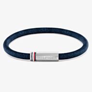 Tommy Hilfiger Printed Cord Blue Leather 19cm Bracelet 2790702