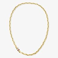 Tommy Hilfiger Yellow Gold Tone Plated Stainess Steel Logo Clasp Chain 2790746