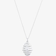 Sterling Silver Cubic Zirconia Bee Hive Pendant Necklace BTH5-SL-CZ