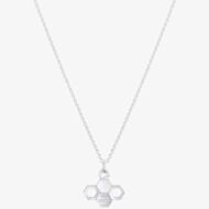 Sterling Silver Large Bee Pendant Necklace BPL-SL