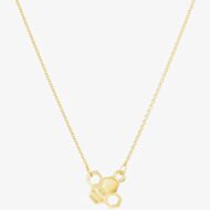 Yellow Gold Plated Large Bee Necklace BFL2-YGP