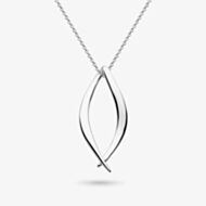 Kit Heath Sterling Silver Entwine Twine Twist Link Necklace 90230RP