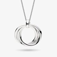 Kit Heath Sterling Silver Bevel Trilogy Grande Link Slider Necklace 9170RP