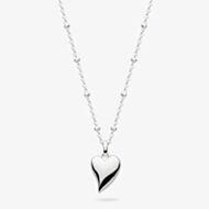 Kit Heath Desire Kiss Midi Heart Ball Chain Pendant 90500RP