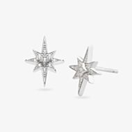 Kit Heath Silver Celeste North Star Stud Earrings 30456CZ